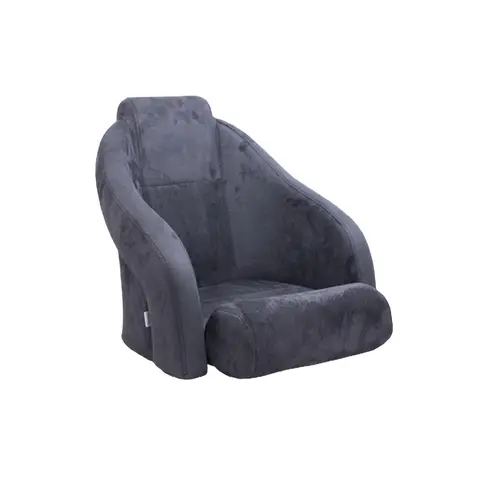 BLUE SEA Båtstol "Porto Free" Høy Mørk grå m/sorte kjeder - BS tekstil 