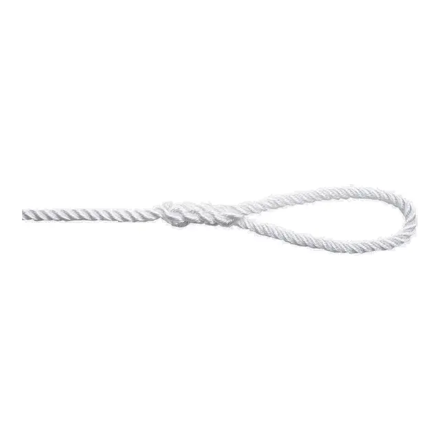 ROBLINE Rapallo fortøyningsline - hvit Ø14mm x 6m - tvinnet - løkke/tamp 