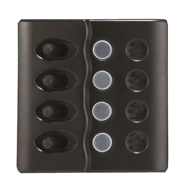 Bryterpanel gummiert, 4 brytere 