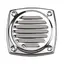 Ventilrist rustfri 304 102mm Uten stuss. Skruehull 5mm.