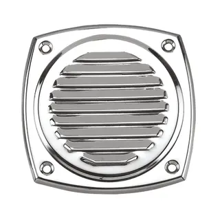 Ventilrist rustfri 304 107mm Uten stuss. Avstand skruehull 90mm.