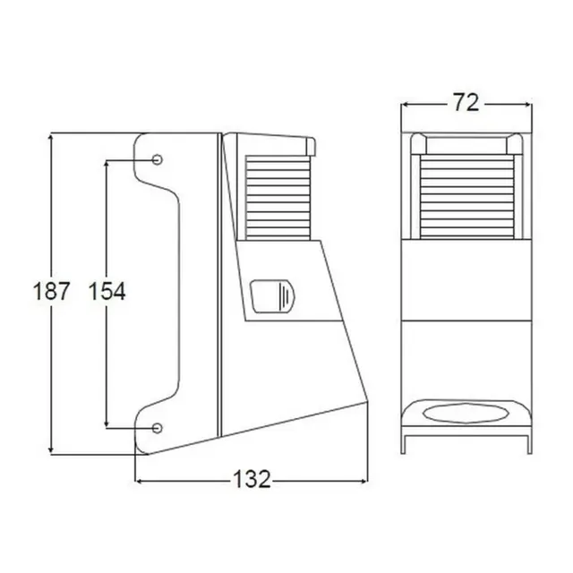 HELLA MARINE Topplanterne/Dekkslys 8505 sort - 2NM - for mastmontering 