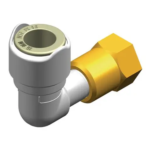 WHALE Quick Connect 15mm hun - 1/2" hun Vinkel 90° 2pk