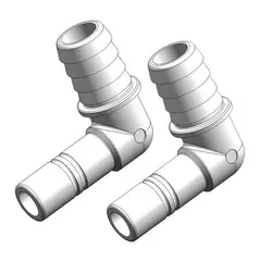 WHALE Quick Connect slangeadapter - 2pk 90&#176;, 15mm han -19mm stuss