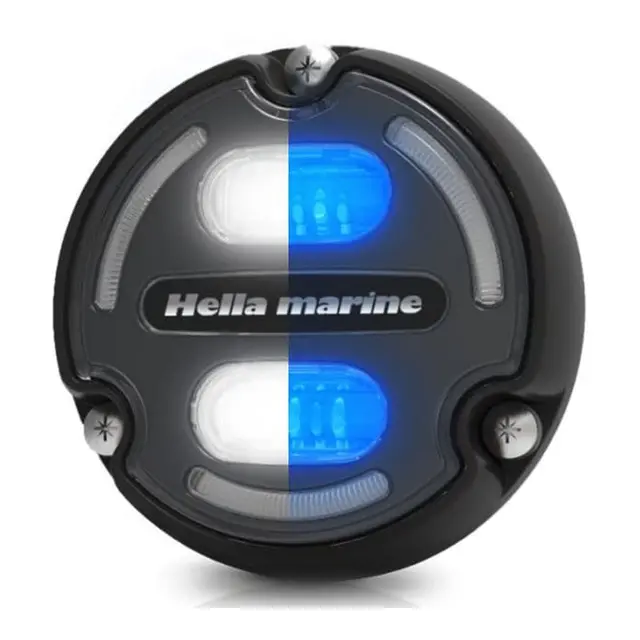 HELLA MARINE Apelo A2 - Undervannslys Sort -30W -  Blått / hvitt lys - 3000LUM 