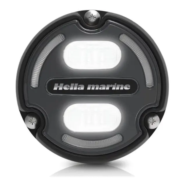 HELLA MARINE Apelo A2 - Undervannslys Sort -30W -  Blått / hvitt lys - 3000LUM 