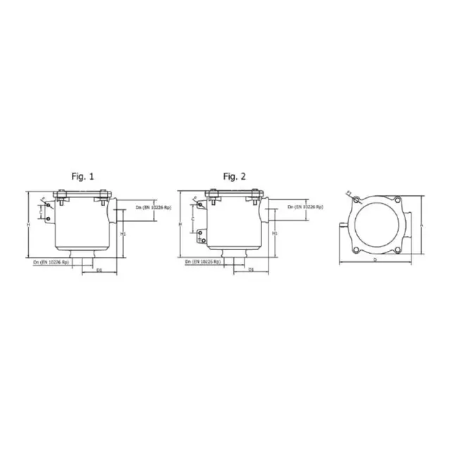 Sjøvannsfilter Bronse m/Sidefeste 2"1/2 