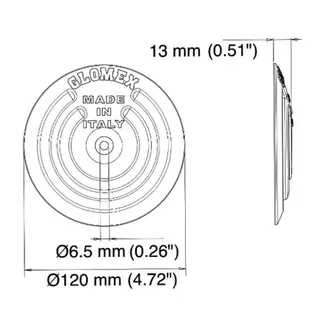 GLOMEX Dynaplate rund &#216;128mm