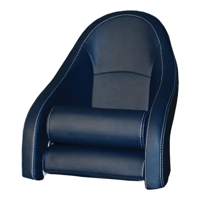 BLUE SEA Båtstol "Captain" Smal Blå Skai m/Hvite Sting 