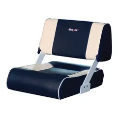 BLUE SEA  Maia enkel blå m/brede offwhite striper