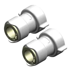 WHALE Quick Connect - adapter rett 15mm hun - 3/4" BSP hun - 2 pk