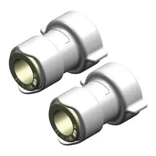 WHALE Quick Connect - adapter rett 15mm hun - 3/4" BSP hun - 2 pk