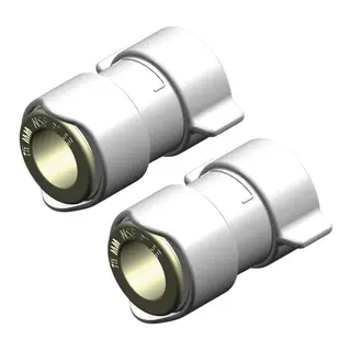 WHALE Quick Connect - adapter rett 15mm hun - 1/2" BSP hun - 2 pk