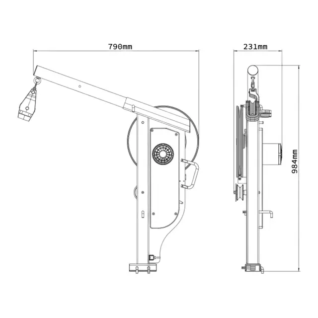 MULTIMARINE Smartliner Pro300 Teinehaler 12V - 50 kg,  forbedret utgave 2022! 