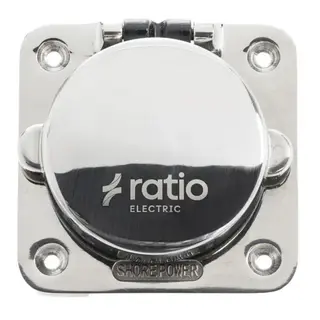 RATIO Landstrøminntak Kvadratisk 230V/16A - Syrefast