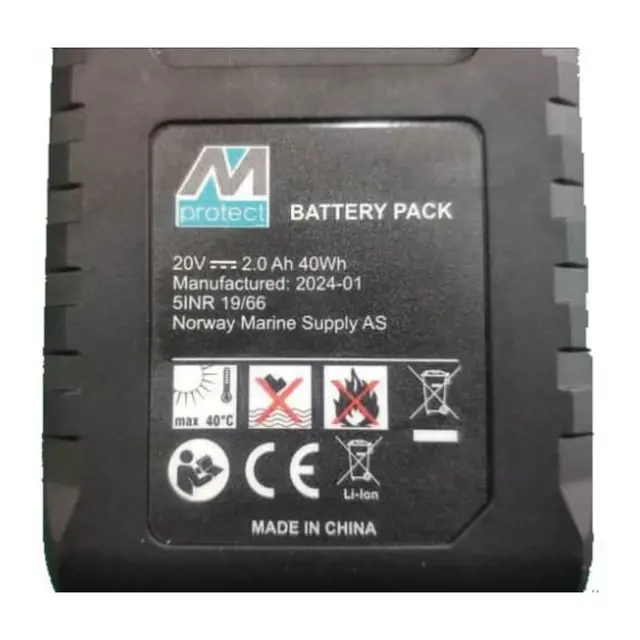 M-PROTECT Ekstra batteri - 20V, 4Ah til Poleringsmaskin 152896 