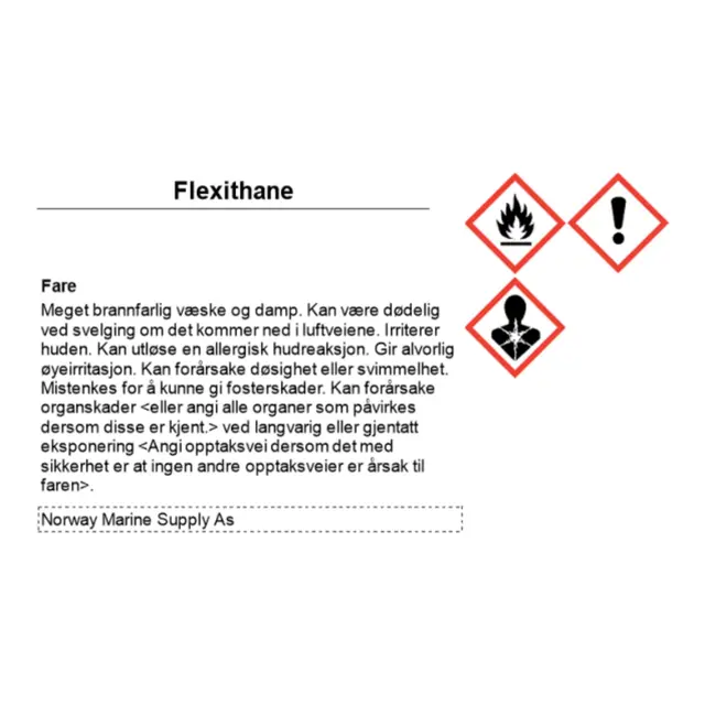 POLYMARINE Flexithane Hypalon Paint 0,5L - Farge: Sort 