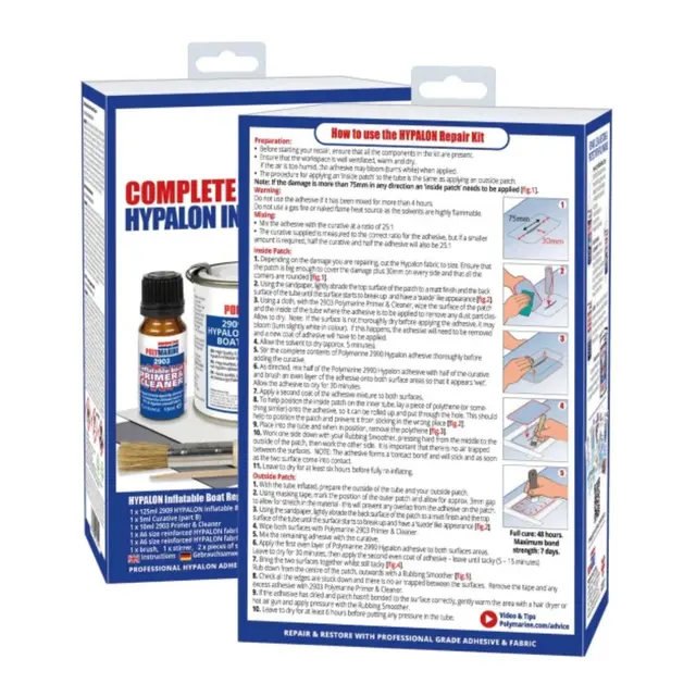POLYMARINE Komplett Reparasjons Kit Hypalon Neopren 