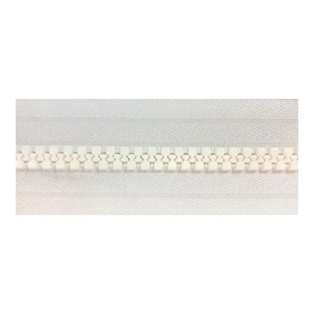 Kalesje Glidelås - 1m Hvit - Delbar 