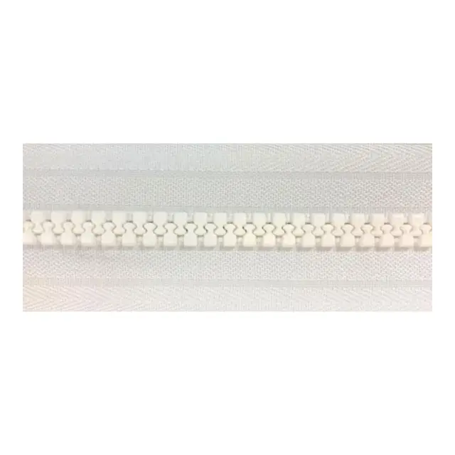 Kalesje Glidelås - 1,5m Hvit - Delbar 