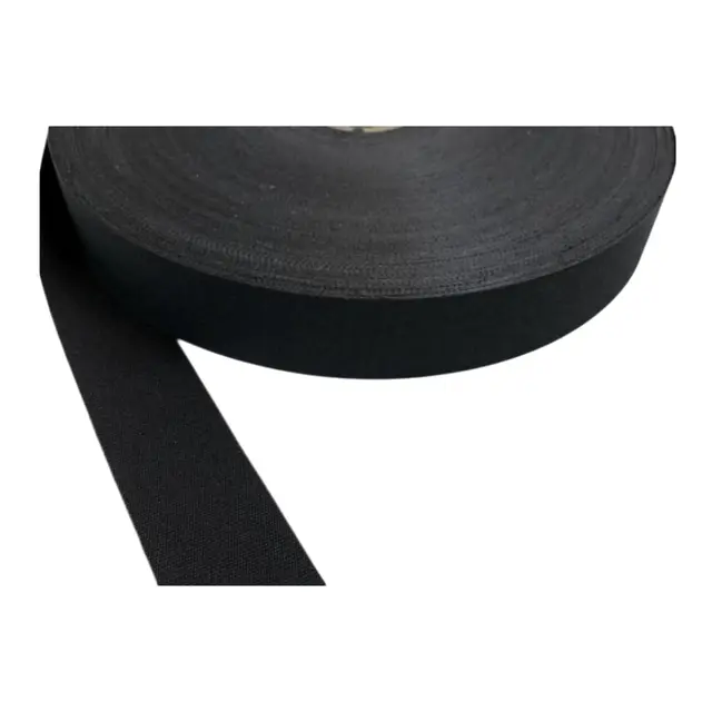 Kalesje Kantbånd - 30mm Sort - metervare 