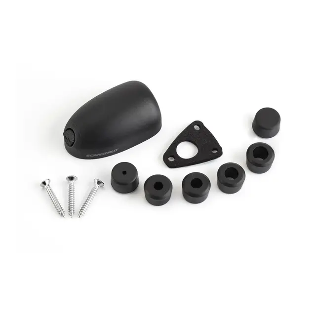 SCANSTRUT DS-H6-BLK Kabelgjennomføring, Sort, vinklet, kabel 2-6mm 