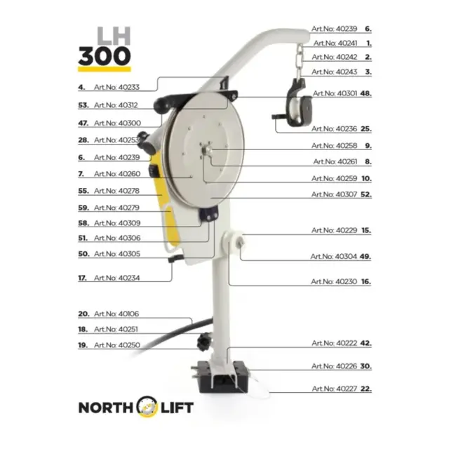 NORTHLIFT Splint til fot for teinehaler  LH300 / NH200 