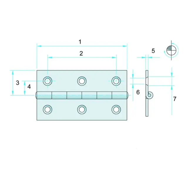 ROCA Bladhengsel Forkrommet Messing 63x35mm 