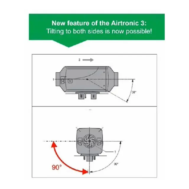 EBERSPÄCHER Airtronic M3 D4R 24V Leveres med monteringssett 