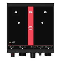 DEFA MarineCharger 2 x 35A - 12V AGM/Gel/Bly/syre-batterier