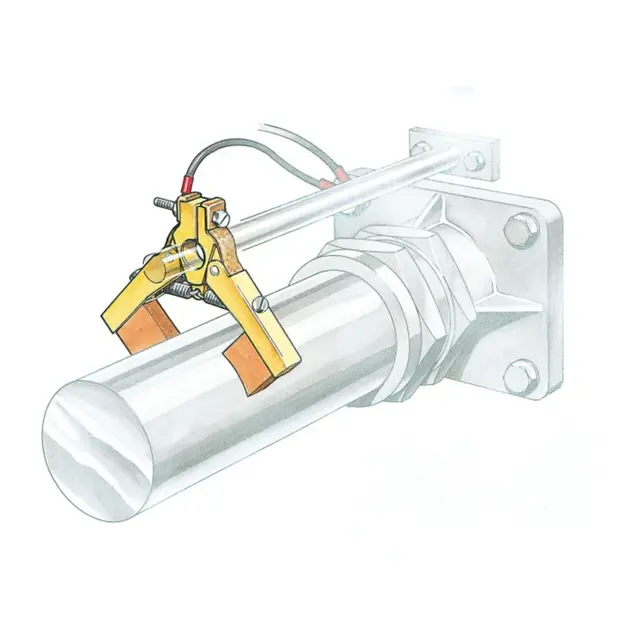 Jordingsklemme for aksel EE2 Akseldia: Ø40 - Ø100mm 