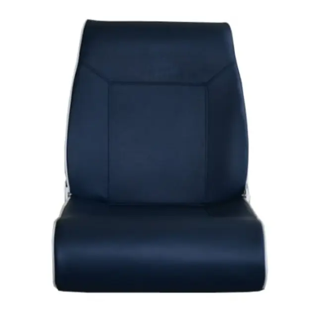 BLUE SEA Båtstol "Styrmann Single" Blå m/offwhite kjeder - Vinyl 