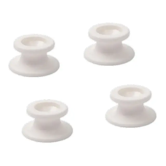 UNIMER Kalesjeknapp - 4pk Hvit - i PP (polypropylen) 