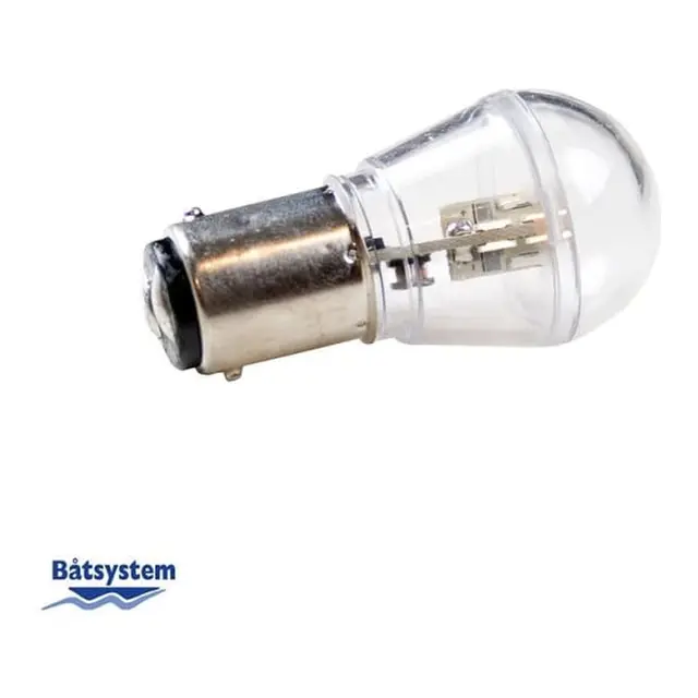 BÅTSYSTEM  Lyspære LED BA15D - 0,7W 8-30V - 2pol - dimbar 