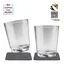 SILWY Magnetic Plastglass - Drikkeglass 2 stk glass (klar bunn) og magnetpads