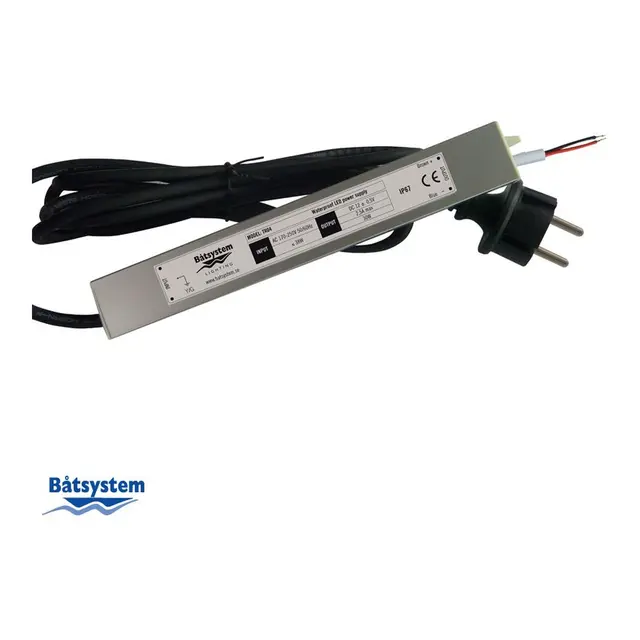 BÅTSYSTEM  Trafo for LED lyd TR04 - 220VAC til 12V  - 2,5A 