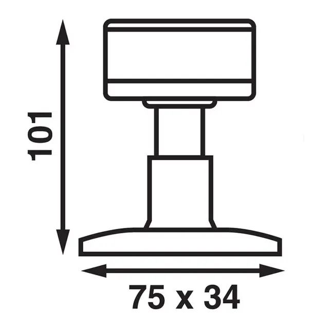 BÅTSYSTEM  ankerlanterne LED 360° grader hvit -101mm 