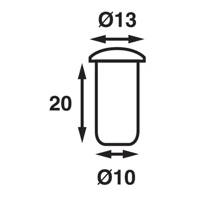 BÅTSYSTEM  Dot LED Hvitt Lys Vanntett 0,15W - 12V - Ø: 13mm 