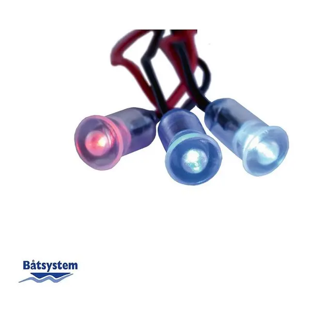 BÅTSYSTEM  Dot LED Hvitt Lys Vanntett 0,15W - 12V - Ø: 13mm 