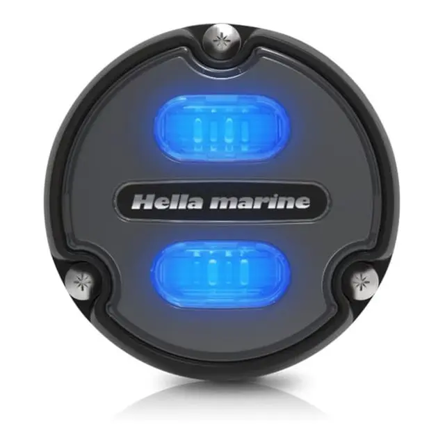 HELLA MARINE Apelo A1 - Undervannslys Sort -15W -  Blått / hvitt lys - 1800LUM 