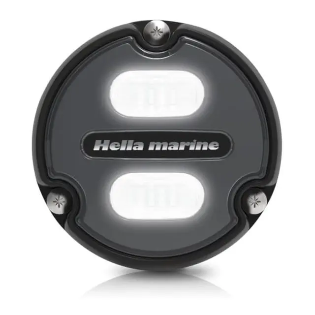 HELLA MARINE Apelo A1 - Undervannslys Sort -15W -  Blått / hvitt lys - 1800LUM 