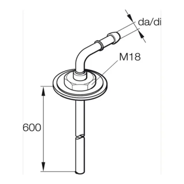 EBERSPÄCHER Tankuttak 600mm/4mm til M10, M-II D10, M-II D12 