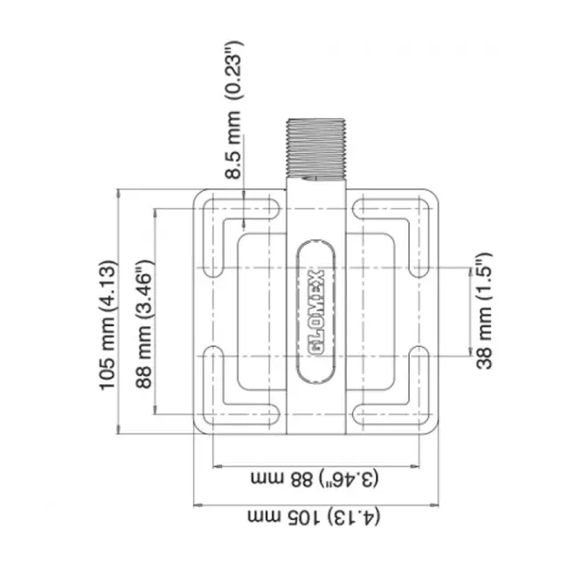 GLOMEX  Antennefeste for rør V9171 - Ø: 22-80 mm feste 