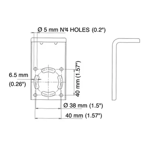 GLOMEX  Antennebrakett for Mast V9176 1 1/4" gjenger - syrefast 