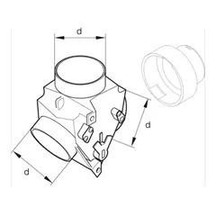 EBERSP&#196;CHER  Y-R&#248;r 90mm med Spjeld
