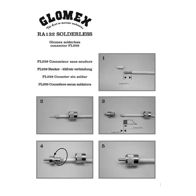 GLOMEX VHF-plugg RA132 