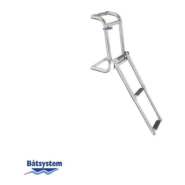 BÅTSYSTEM  Badestige Akterspeil 4 Trinn BUT40 - syrefast stål- 590mm - justerbar 