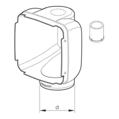 EBERSP&#196;CHER Utbl&#229;sningskappe 90 grader 90mm Airtronic D4