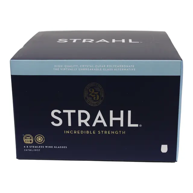 STRAHL Vinglass u/stett - 247ml 4pk Gaveeske 