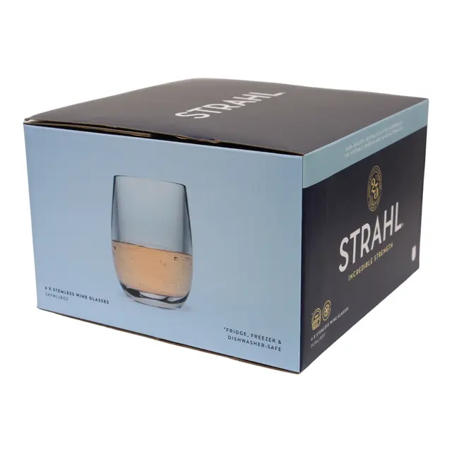 STRAHL Vinglass u/stett - 247ml 4pk Gaveeske 